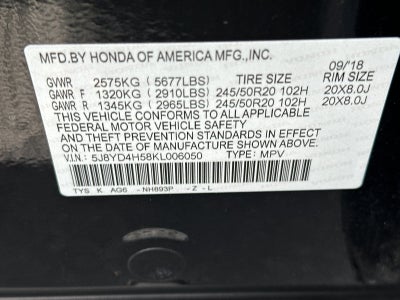 2019 Acura MDX 3.5L Technology Package SH-AWD