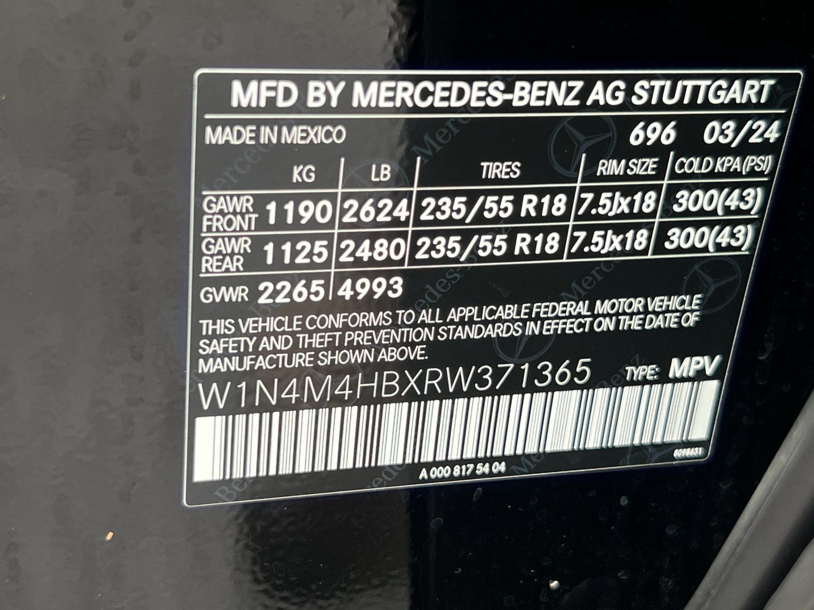 2024 Mercedes-Benz GLB GLB 250 4MATIC®