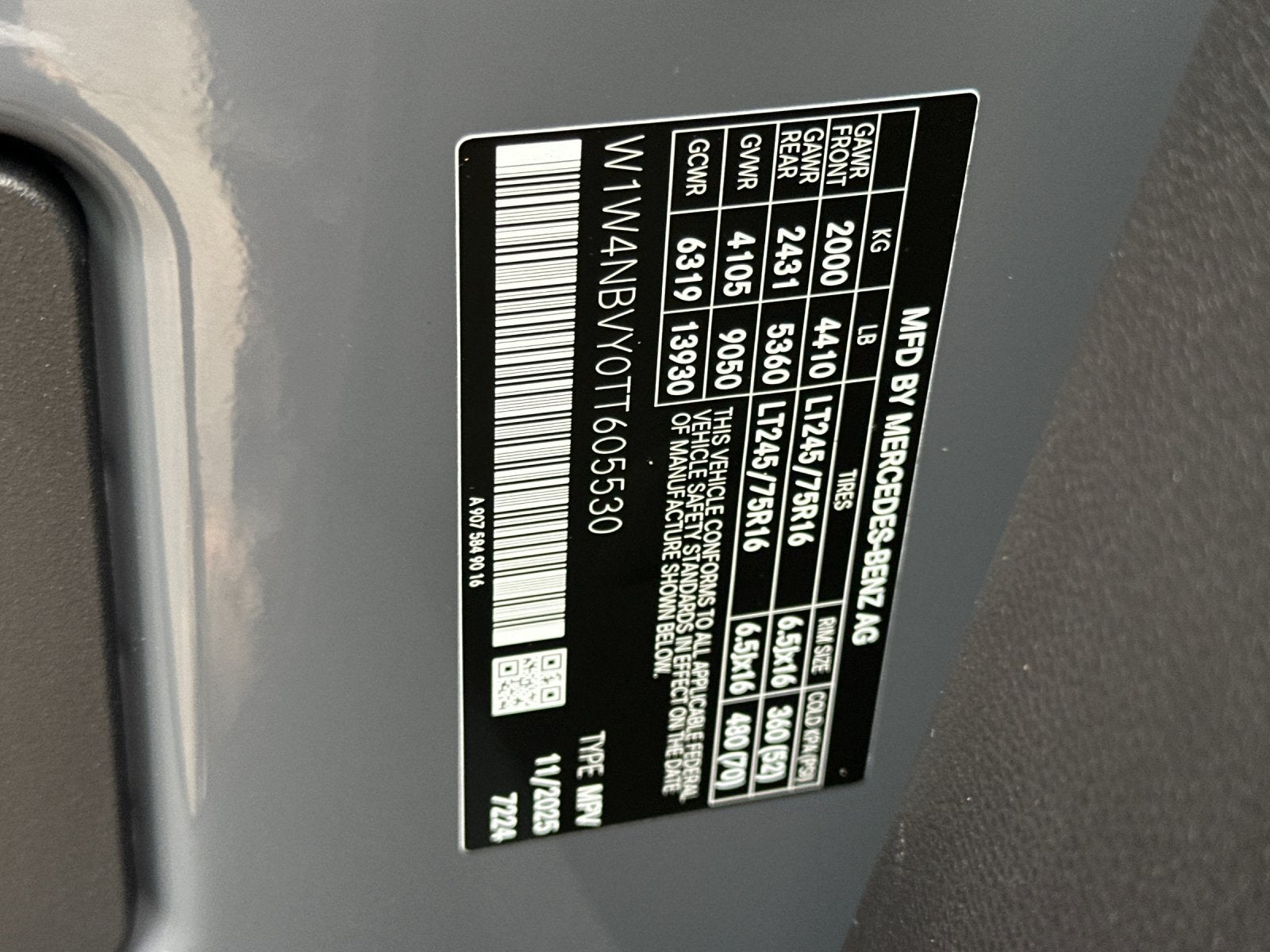 2026 Mercedes-Benz Sprinter 2500 Cargo 144 WB 4MATIC®