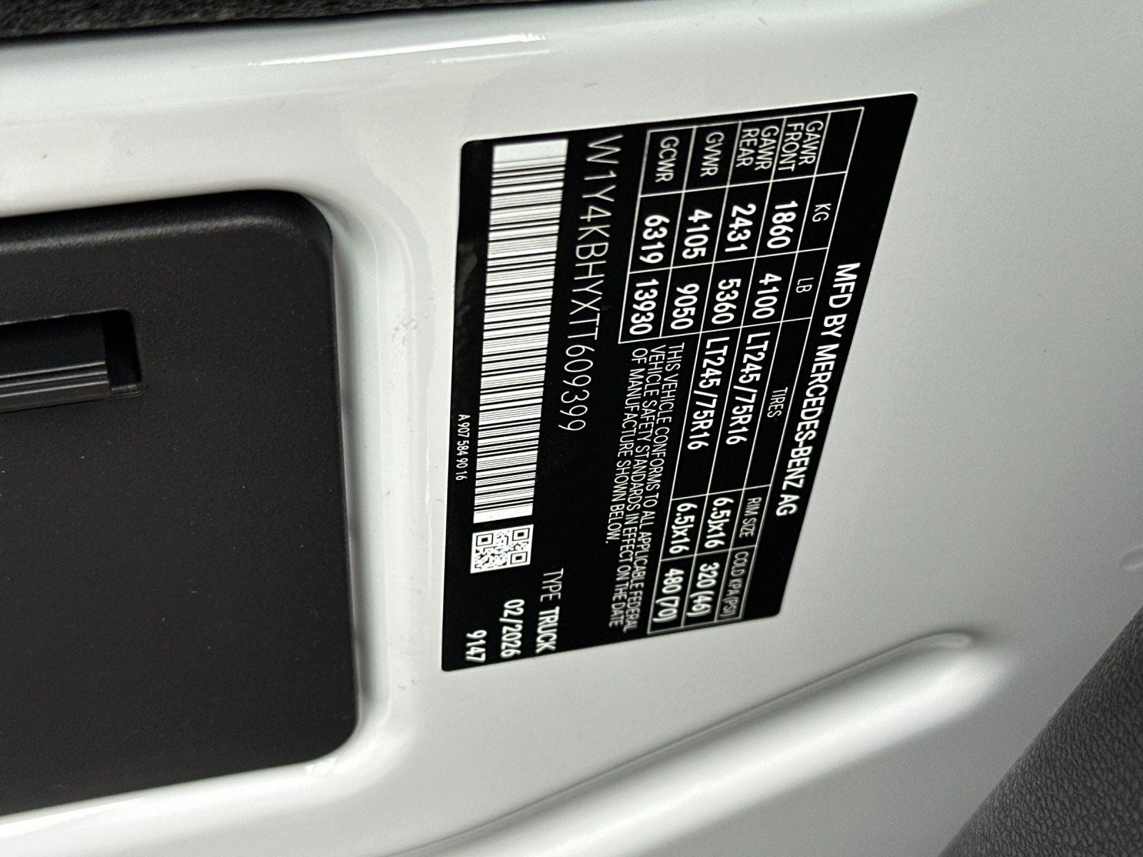 2026 Mercedes-Benz Sprinter 2500 Cargo 144 WB