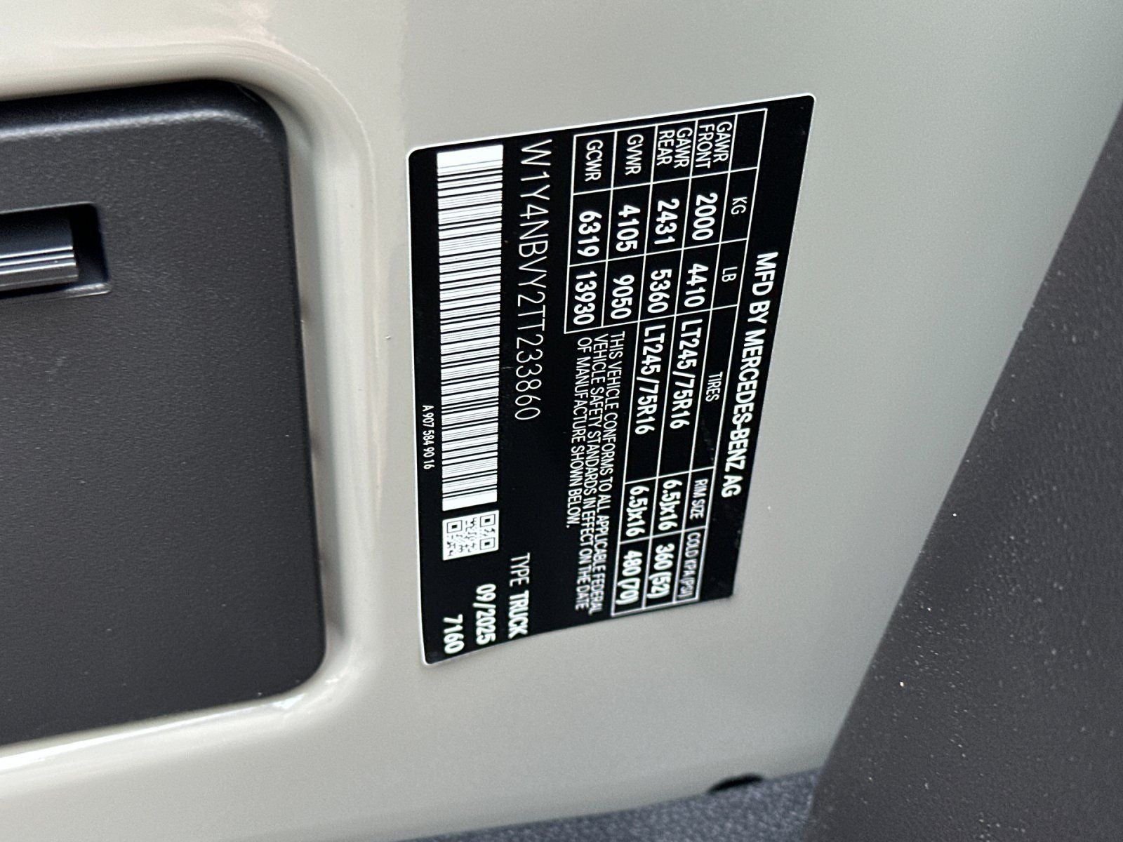 2026 Mercedes-Benz Sprinter 2500 Cargo 144 WB 4MATIC®