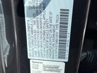 2022 Honda Ridgeline RTL-E