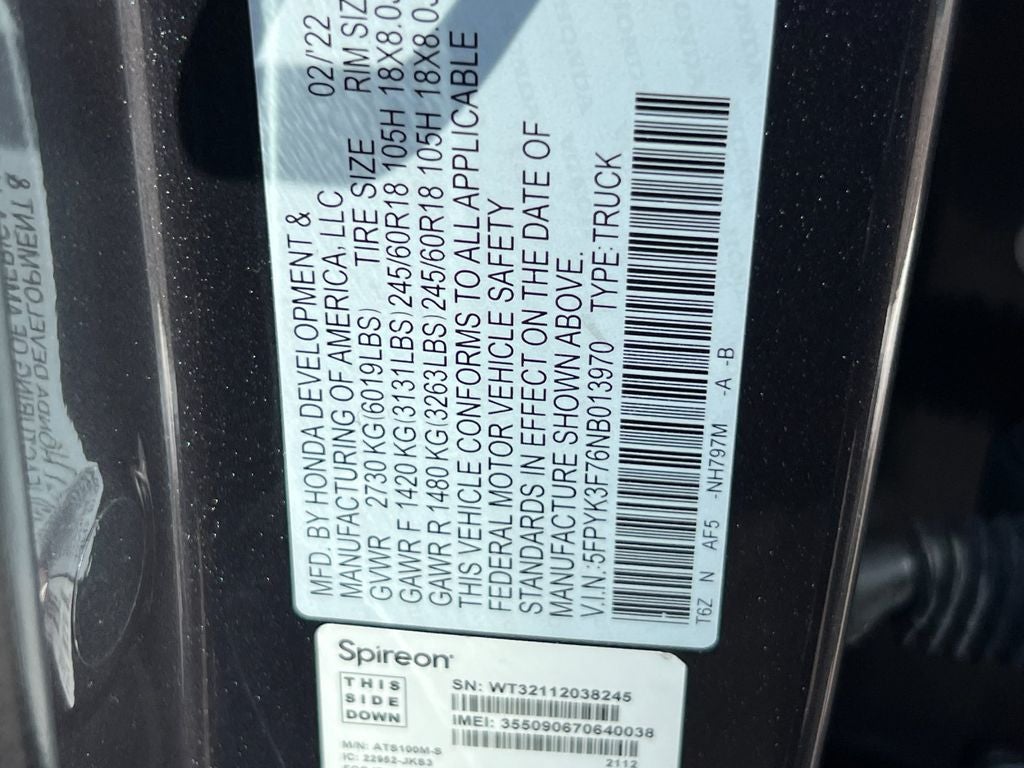 2022 Honda Ridgeline RTL-E