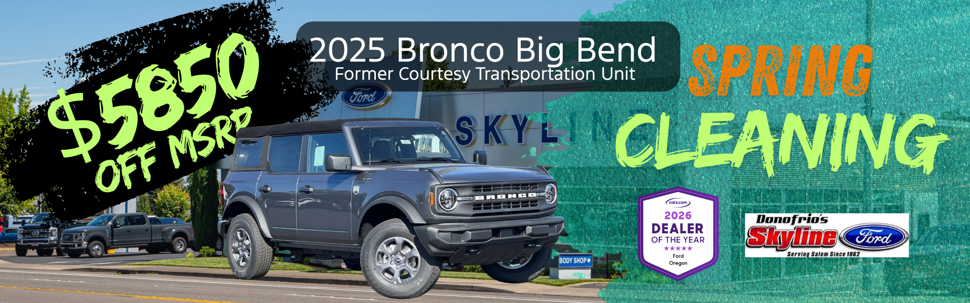 2025 Bronco Big Bend 4x4 Skyline Ford Salem Oregon