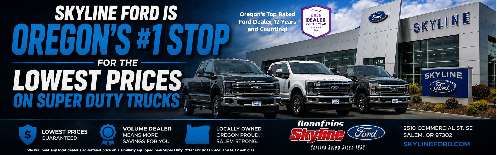 Skyline Ford is Oregon's top stop for Super Duty trucks