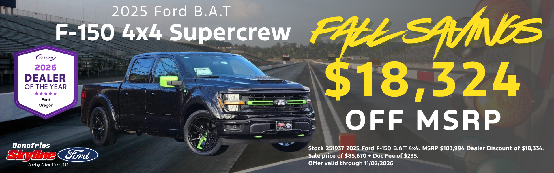 F150 BAT Savings Skyline Ford Salem Oregon