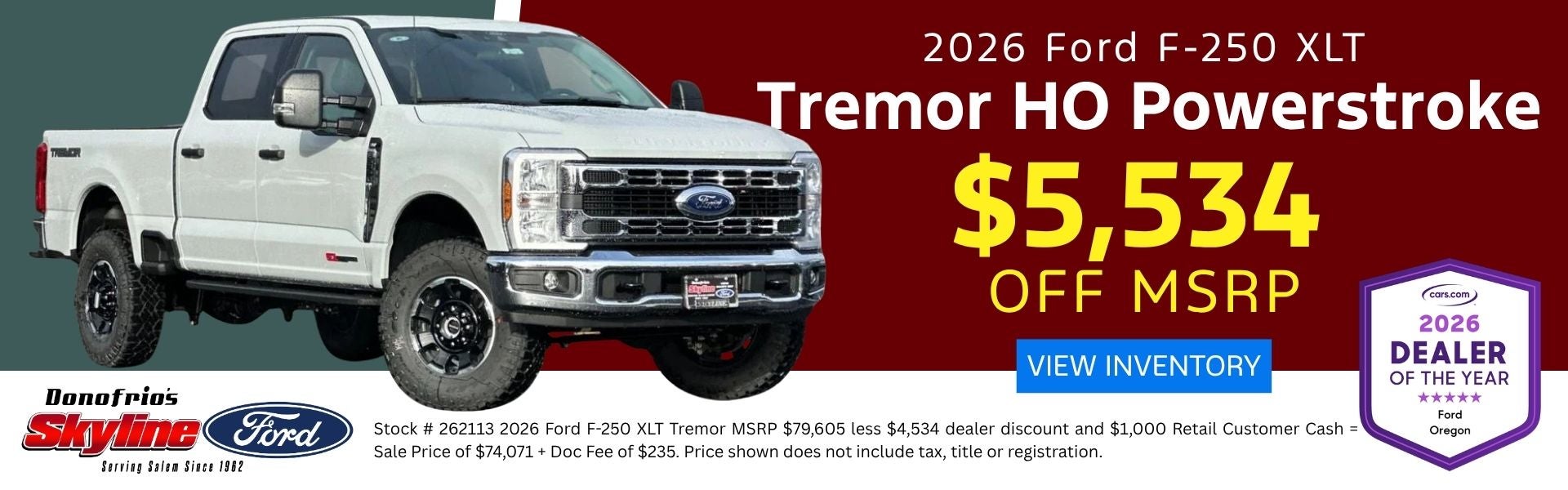 F250 XLT Tremor Superduty Summer Sales Event Skyline Ford